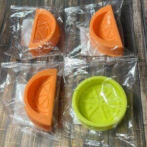 5for$10 Ice Cube, Resin, Chocolate Candy Silicone Orange & Lime Mold Pack of 4